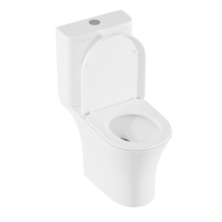 Sealey Baridi Close-Coupled Toilet with Soft Close Seat, Dual Flush Cistern & Rimless Flush – White Model No-DH332