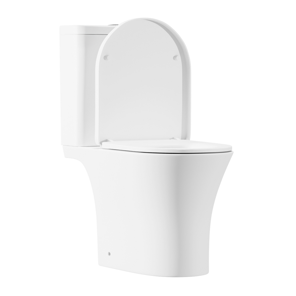 Sealey Baridi Close-Coupled Toilet with Soft Close Seat, Dual Flush Cistern & Rimless Flush – White Model No-DH332