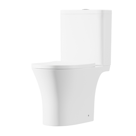Sealey Baridi Close-Coupled Toilet with Soft Close Seat, Dual Flush Cistern & Rimless Flush – White Model No-DH332