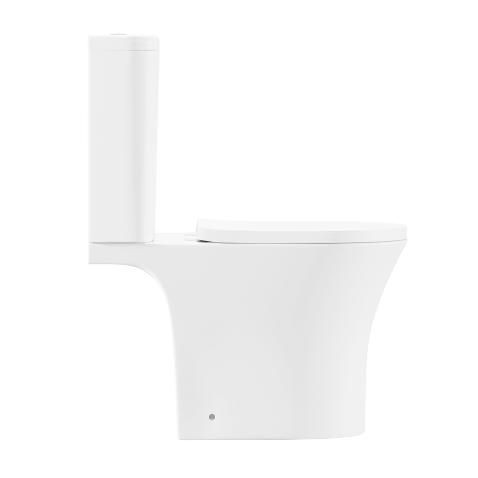 Sealey Baridi Close-Coupled Toilet with Soft Close Seat, Dual Flush Cistern & Rimless Flush – White Model No-DH332