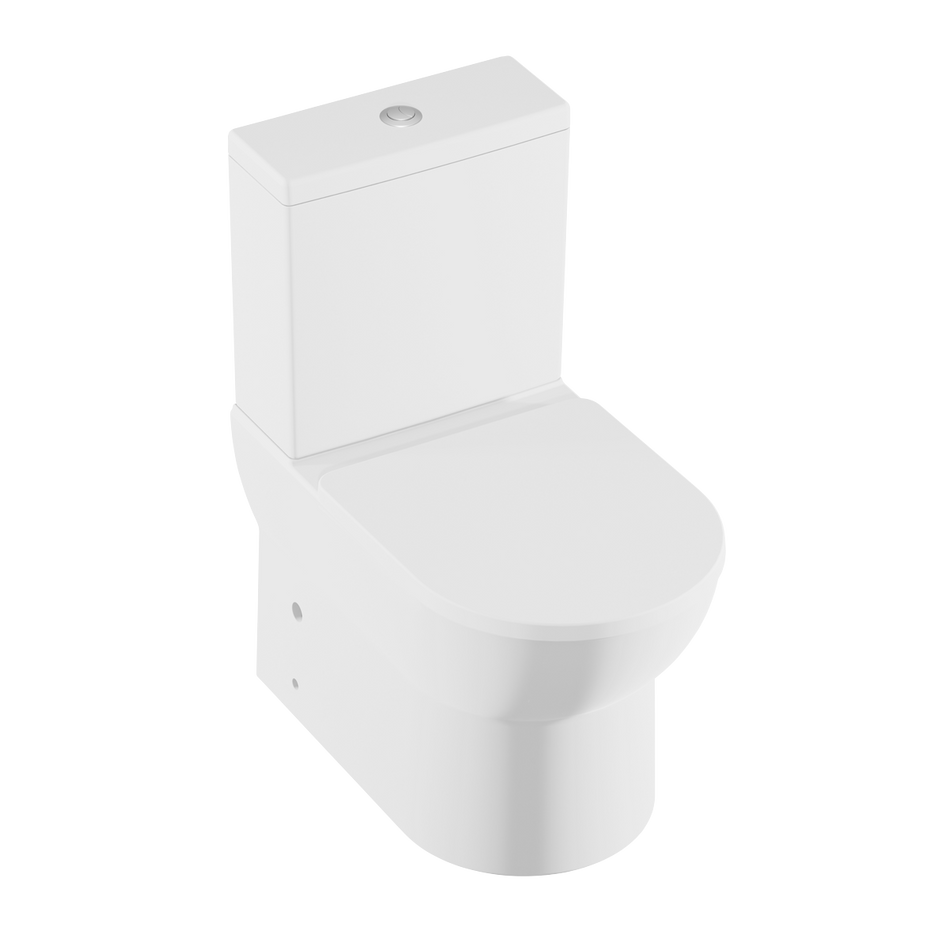 Sealey Baridi Close-Coupled Toilet with Soft Close Seat, Dual Flush Cistern & Rimless Flush – White Model No-DH333