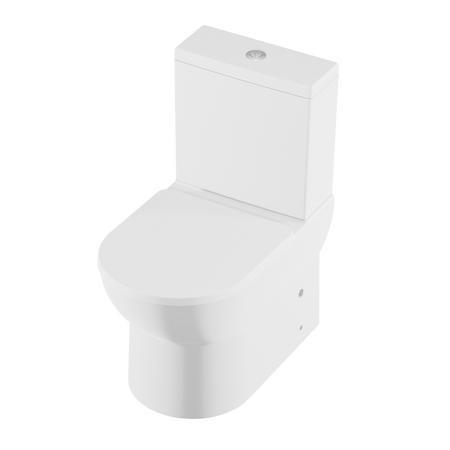 Sealey Baridi Close-Coupled Toilet with Soft Close Seat, Dual Flush Cistern & Rimless Flush – White Model No-DH333