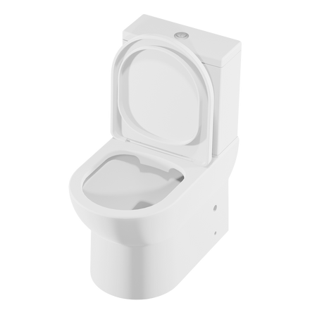 Sealey Baridi Close-Coupled Toilet with Soft Close Seat, Dual Flush Cistern & Rimless Flush – White Model No-DH333