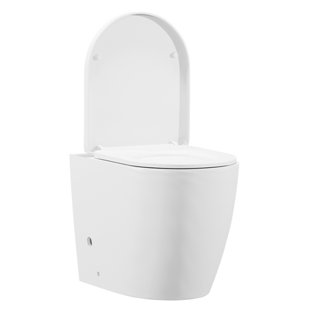 Sealey Back-to-Wall Toilet with Soft Close Seat & Rimless Flush – White Model No-DH334