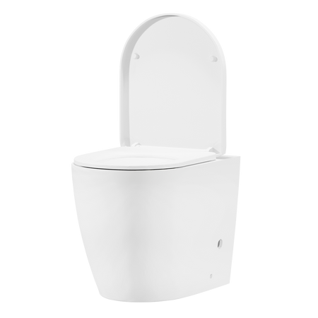 Sealey Back-to-Wall Toilet with Soft Close Seat & Rimless Flush – White Model No-DH334