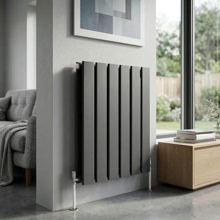 Sealey Baridi Horizontal Radiator Contemporary Double Flat Panel Design 420 x 600mm – Anthracite Model No-DH338