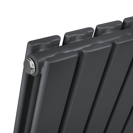 Sealey Baridi Horizontal Radiator Contemporary Double Flat Panel Design 600 x 700mm – Anthracite Model No-DH340