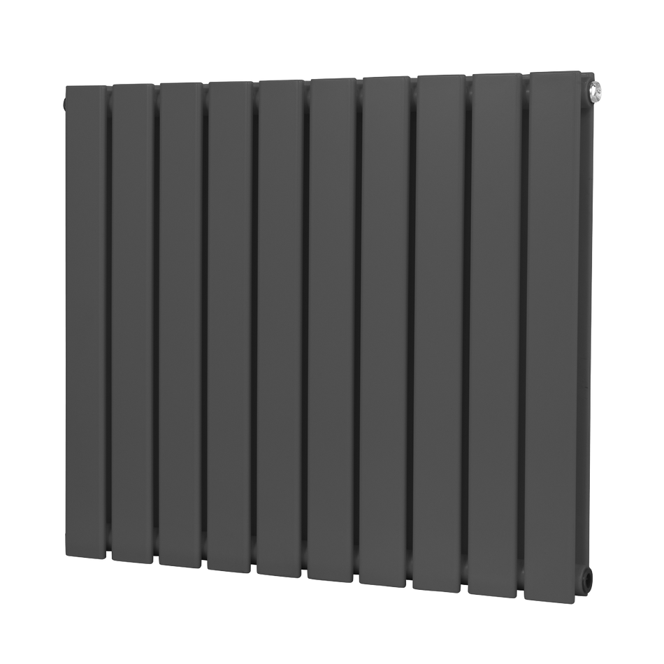 Sealey Baridi Horizontal Radiator Contemporary Double Flat Panel Design 600 x 700mm – Anthracite Model No-DH340