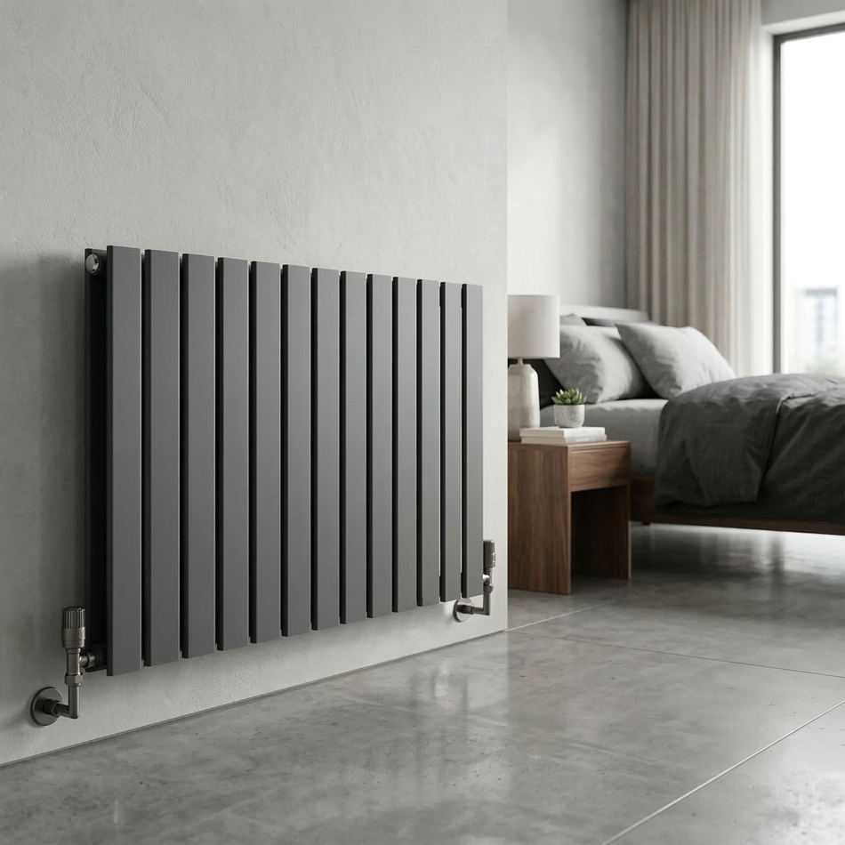 Sealey Baridi Horizontal Radiator Contemporary Double Flat Panel Design 600 x 910mm – Anthracite Model No-DH341