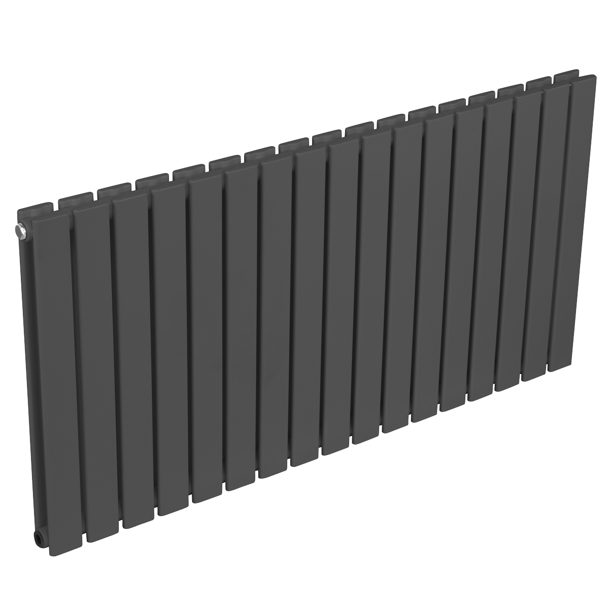 Sealey Baridi Horizontal Radiator Contemporary Double Flat Panel Design 600 x 1190mm – Anthracite Model No-DH342