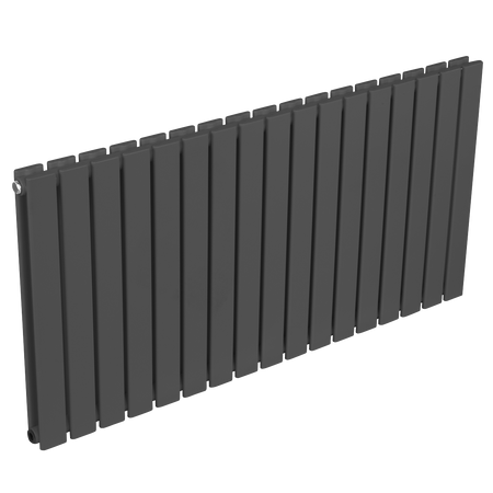 Sealey Baridi Horizontal Radiator Contemporary Double Flat Panel Design 600 x 1190mm – Anthracite Model No-DH342