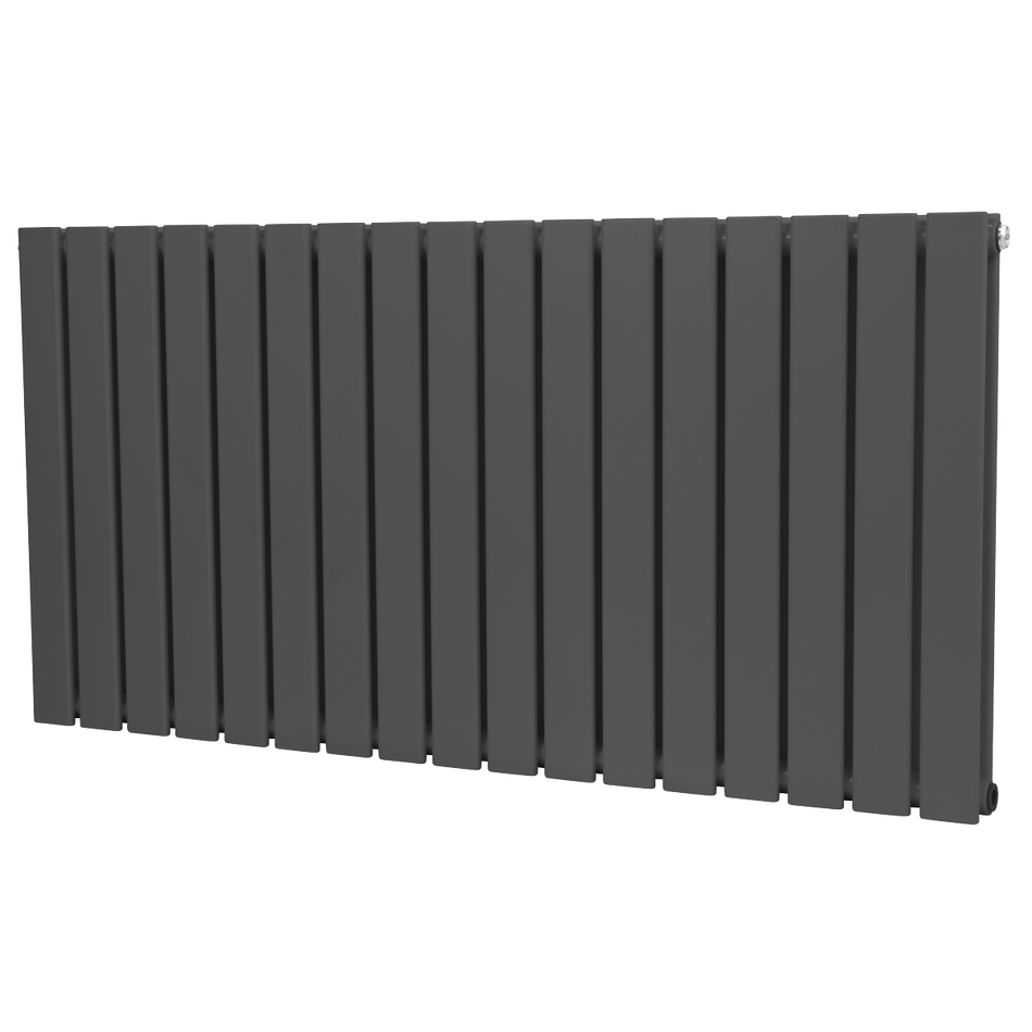 Sealey Baridi Horizontal Radiator Contemporary Double Flat Panel Design 600 x 1190mm – Anthracite Model No-DH342