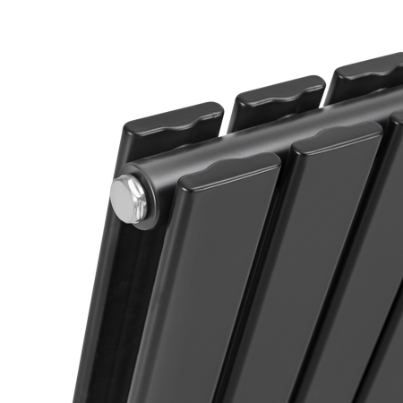Sealey Baridi Horizontal Radiator Contemporary Double Flat Panel Design 600 x 560mm – Black Model No-DH344