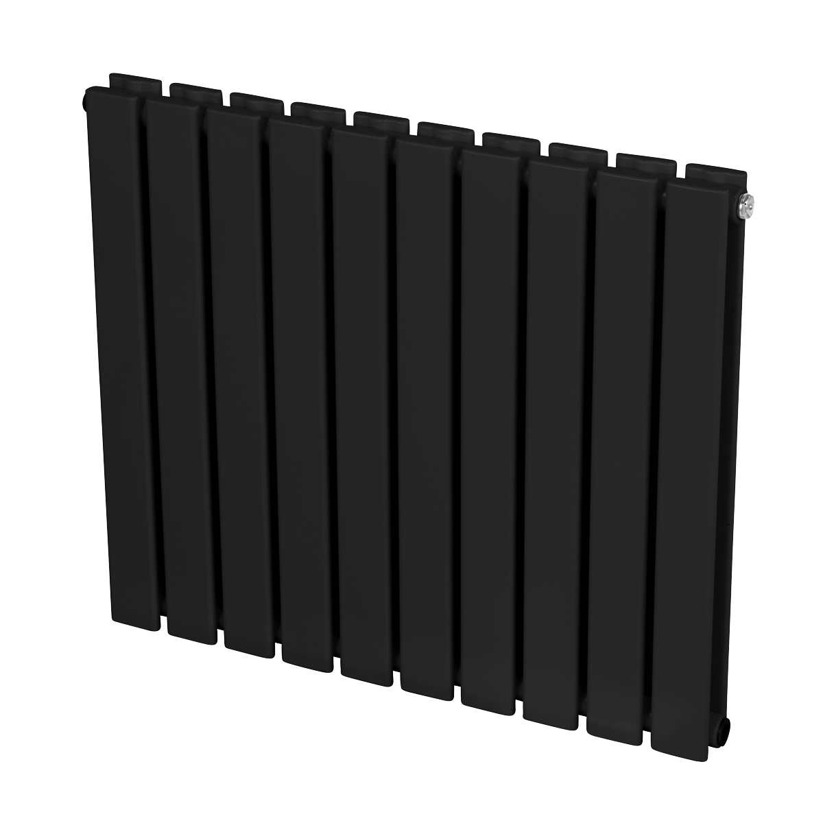 Sealey Baridi Horizontal Radiator Contemporary Double Flat Panel Design 600 x 700mm – Black Model No-DH345