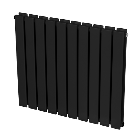 Sealey Baridi Horizontal Radiator Contemporary Double Flat Panel Design 600 x 700mm – Black Model No-DH345