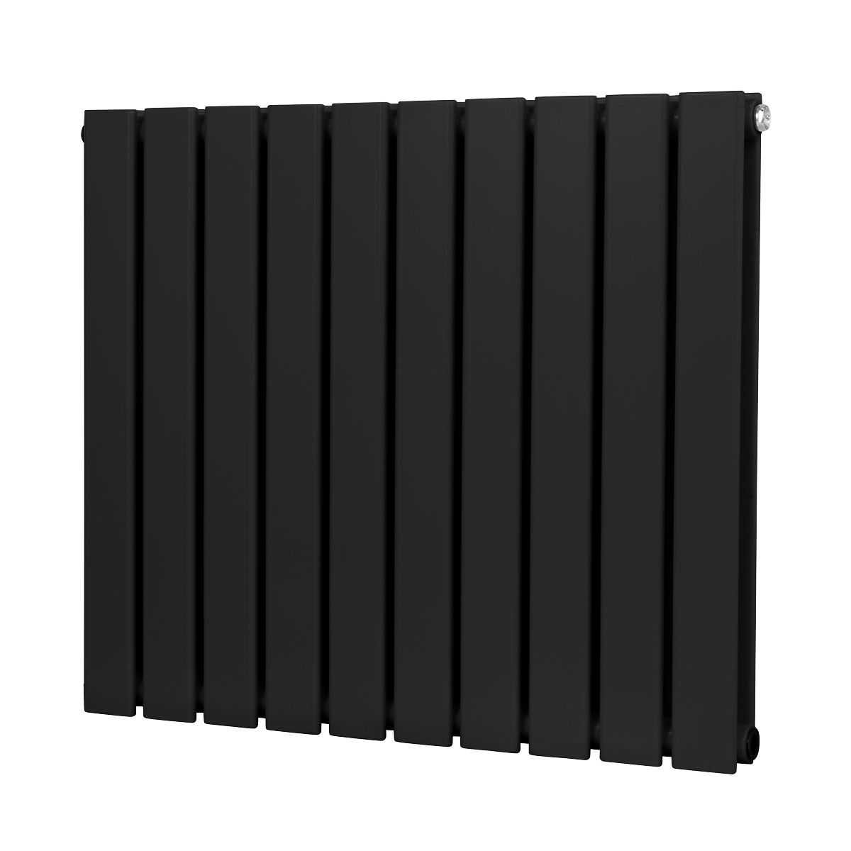 Sealey Baridi Horizontal Radiator Contemporary Double Flat Panel Design 600 x 700mm – Black Model No-DH345