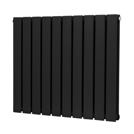 Sealey Baridi Horizontal Radiator Contemporary Double Flat Panel Design 600 x 700mm – Black Model No-DH345