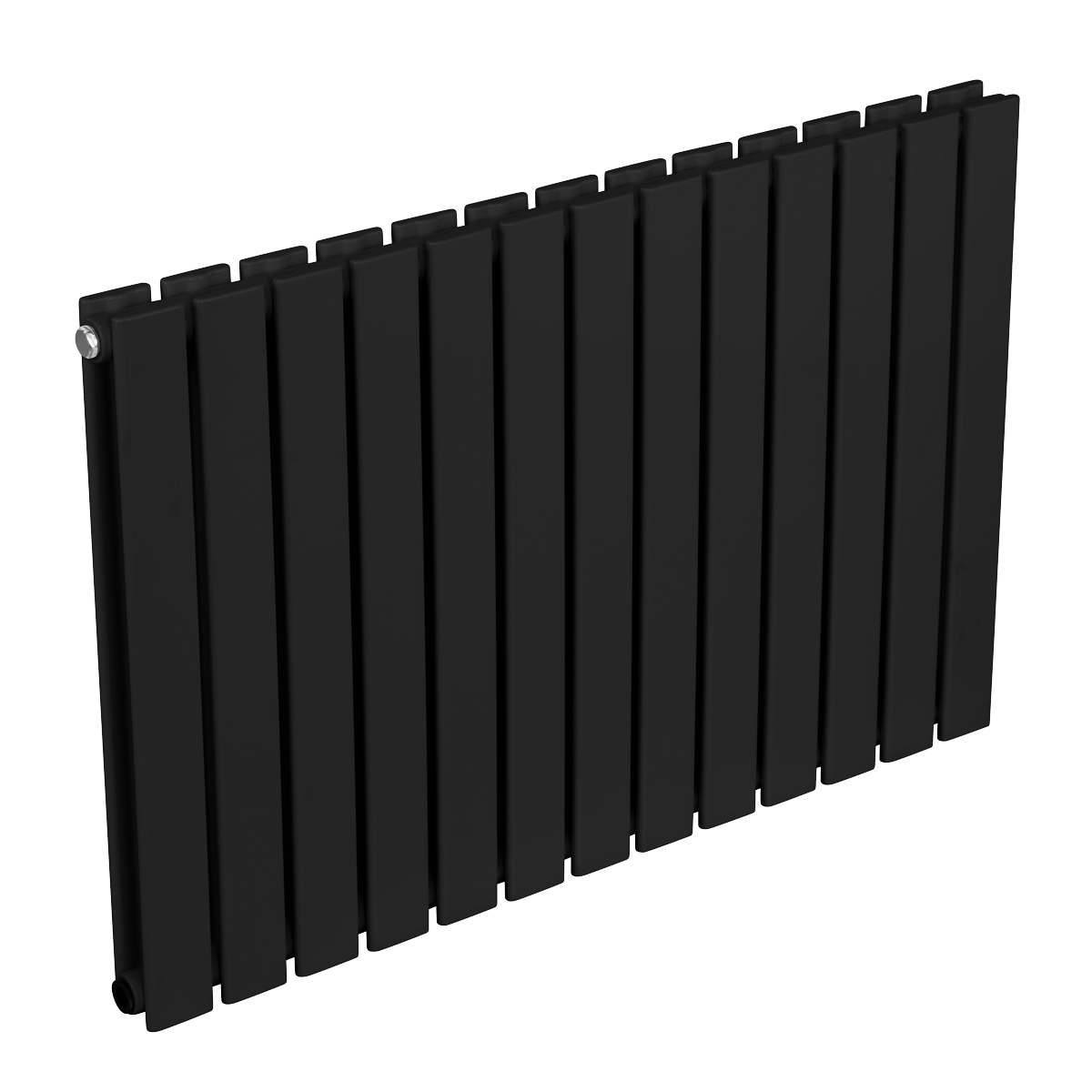 Sealey Baridi Horizontal Radiator Contemporary Double Flat Panel Design 600 x 910mm – Black Model No-DH346