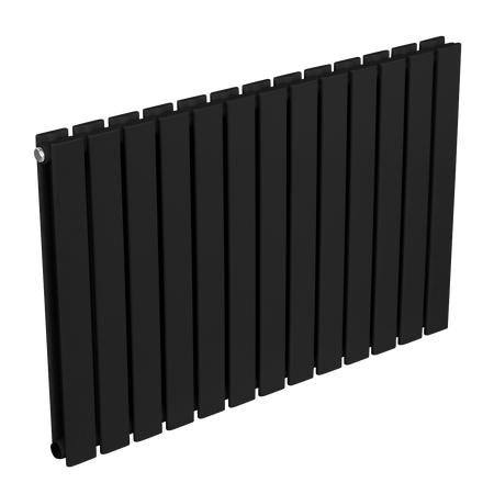 Sealey Baridi Horizontal Radiator Contemporary Double Flat Panel Design 600 x 910mm – Black Model No-DH346