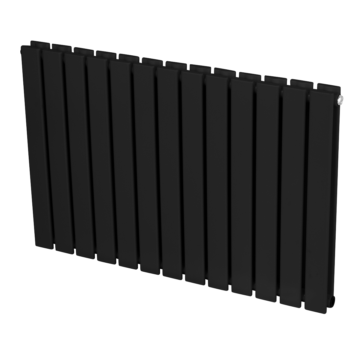 Sealey Baridi Horizontal Radiator Contemporary Double Flat Panel Design 600 x 910mm – Black Model No-DH346