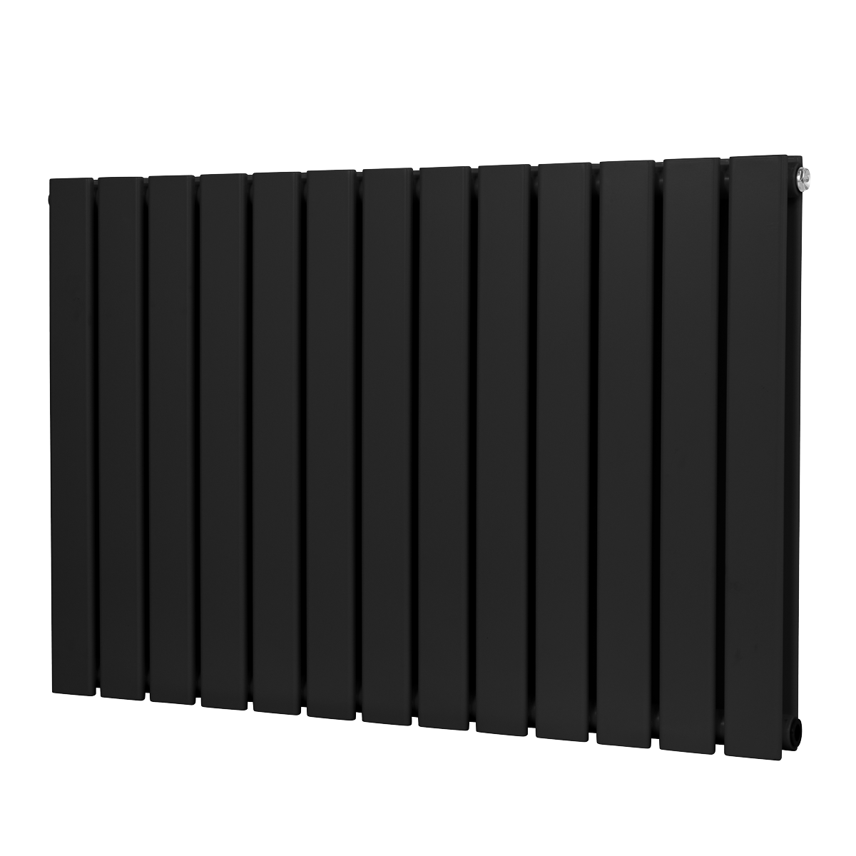 Sealey Baridi Horizontal Radiator Contemporary Double Flat Panel Design 600 x 910mm – Black Model No-DH346
