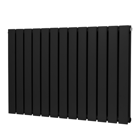 Sealey Baridi Horizontal Radiator Contemporary Double Flat Panel Design 600 x 910mm – Black Model No-DH346