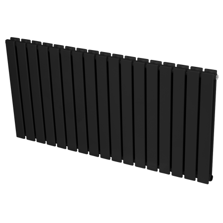 Sealey Baridi Horizontal Radiator Contemporary Double Flat Panel Design 600 x 1190mm – Black Model No-DH347