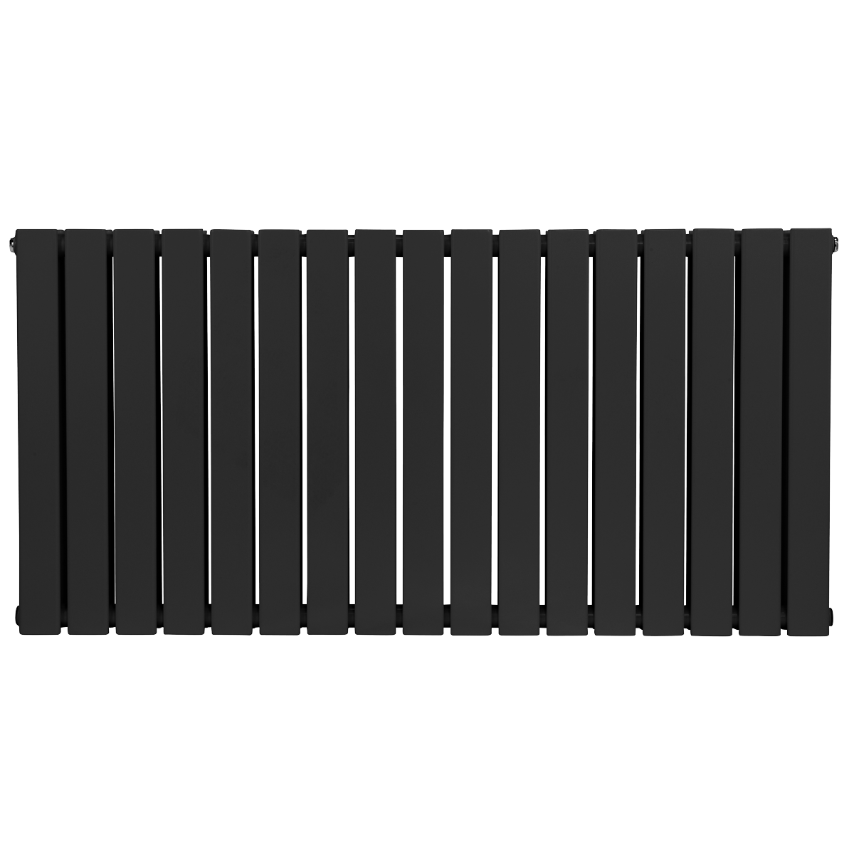 Sealey Baridi Horizontal Radiator Contemporary Double Flat Panel Design 600 x 1190mm – Black Model No-DH347