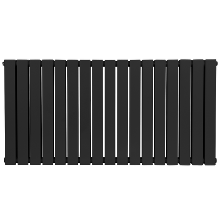 Sealey Baridi Horizontal Radiator Contemporary Double Flat Panel Design 600 x 1190mm – Black Model No-DH347