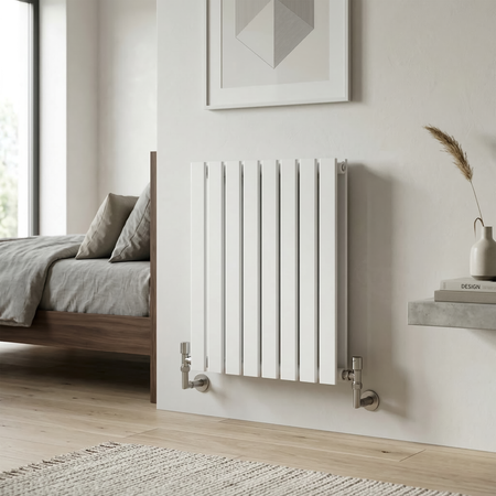 Sealey Baridi Horizontal Radiator Contemporary Double Flat Panel Design 600 x 560mm – White Model No-DH349