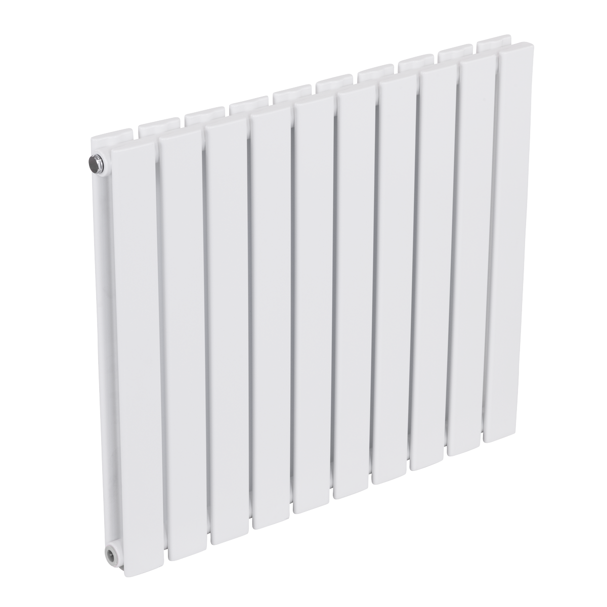 Sealey Baridi Horizontal Radiator Contemporary Double Flat Panel Design 600 x 700mm - White Model No-DH350