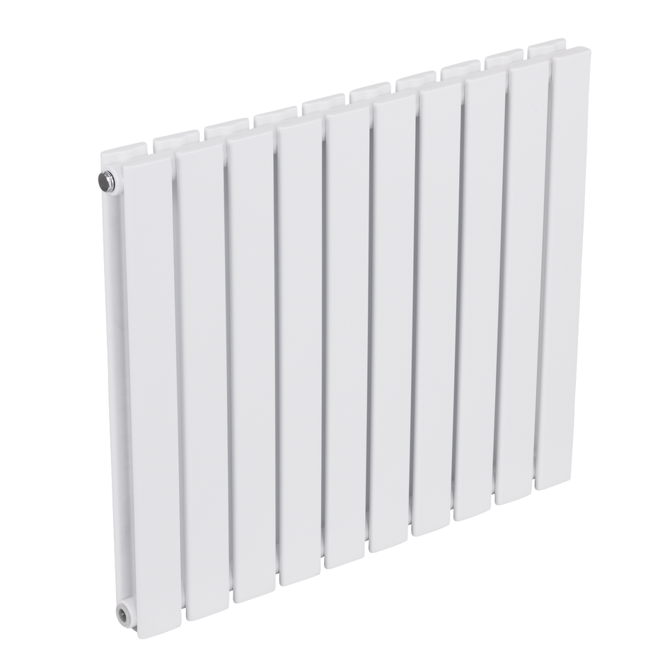 Sealey Baridi Horizontal Radiator Contemporary Double Flat Panel Design 600 x 700mm - White Model No-DH350