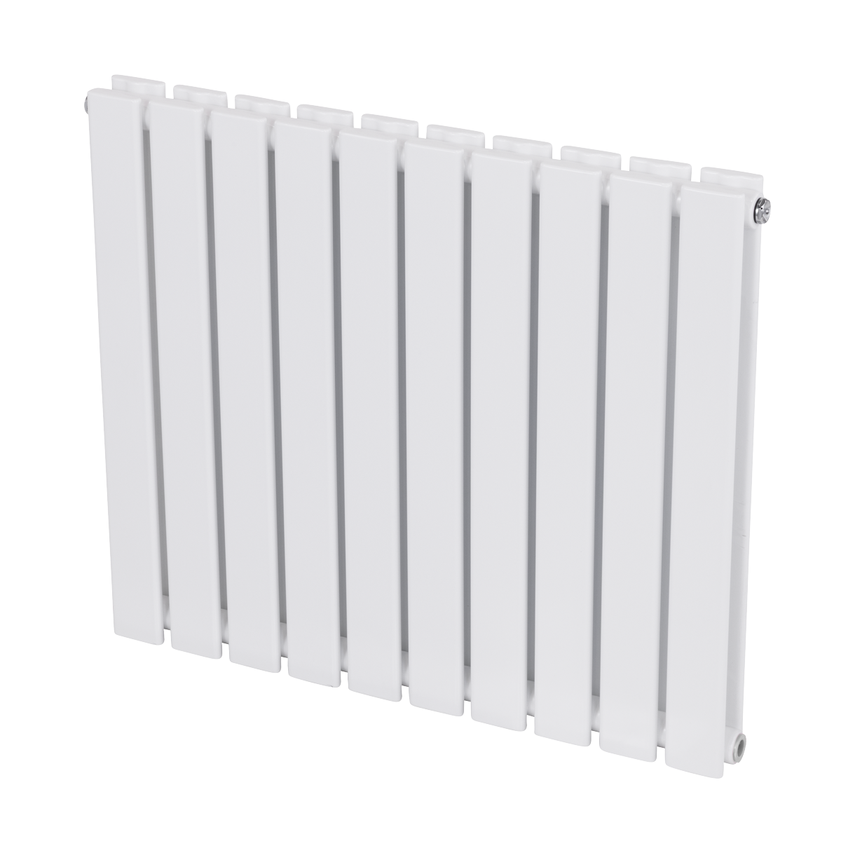 Sealey Baridi Horizontal Radiator Contemporary Double Flat Panel Design 600 x 700mm - White Model No-DH350