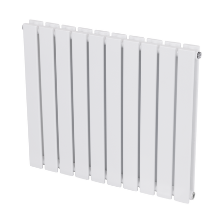 Sealey Baridi Horizontal Radiator Contemporary Double Flat Panel Design 600 x 700mm - White Model No-DH350