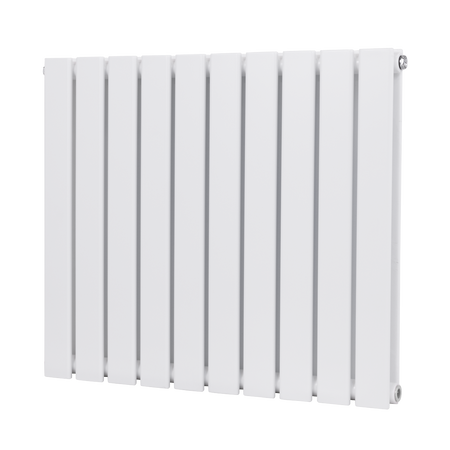 Sealey Baridi Horizontal Radiator Contemporary Double Flat Panel Design 600 x 700mm - White Model No-DH350