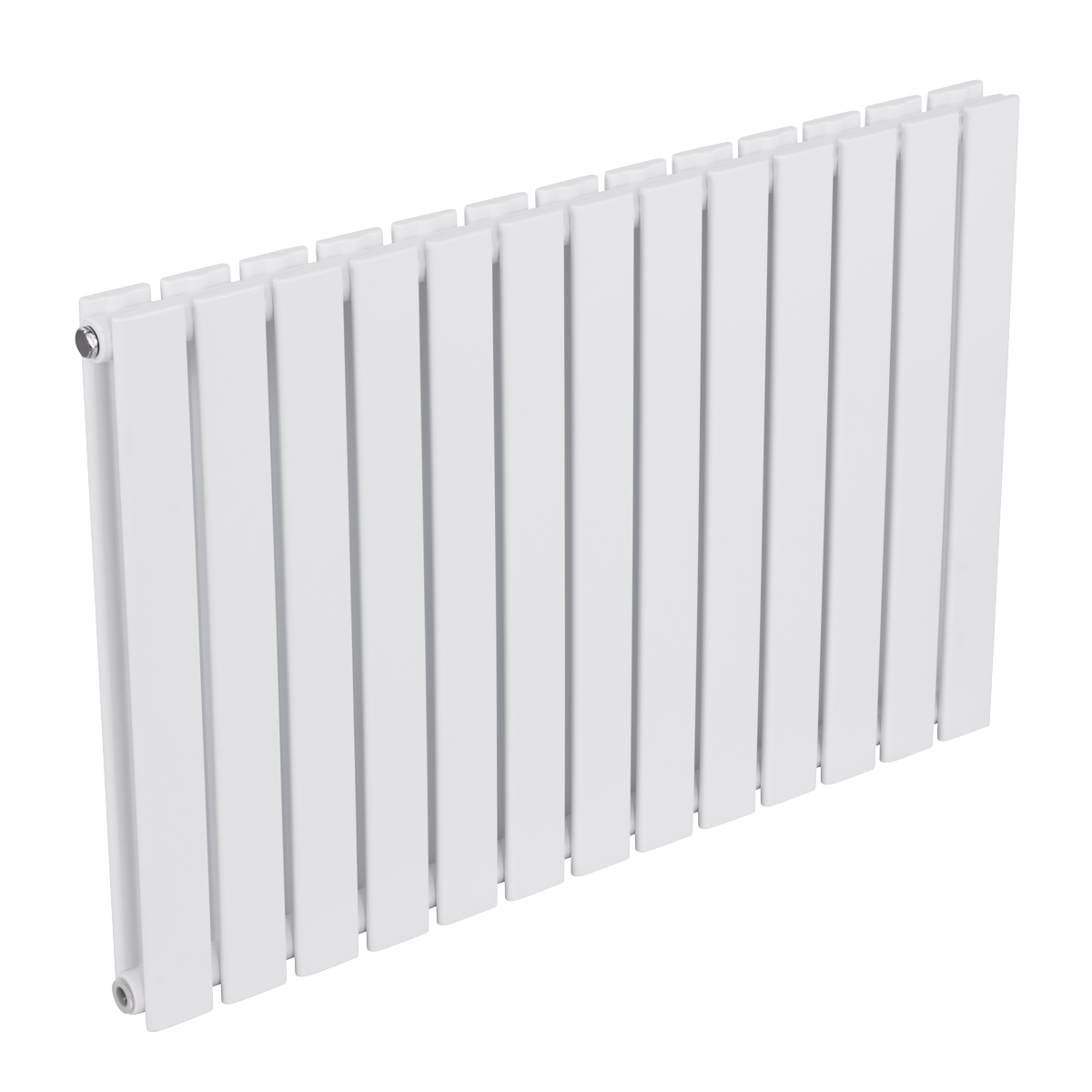 Sealey Baridi Horizontal Radiator Contemporary Double Flat Panel Design 600 x 910mm – White Model No-DH351