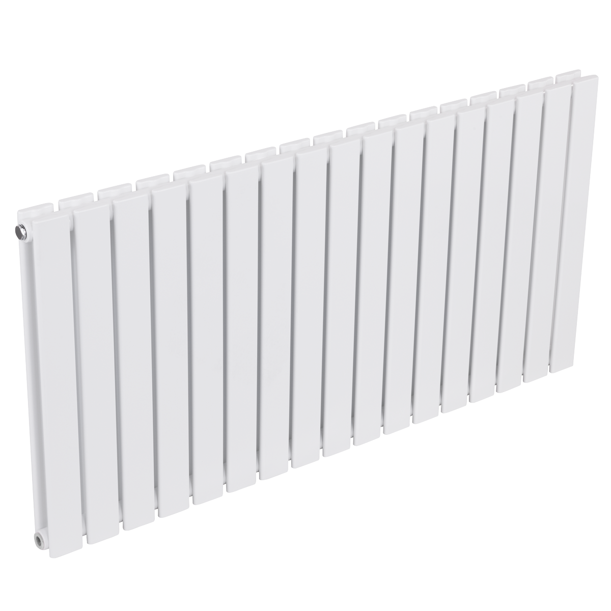 Sealey Baridi Horizontal Radiator Contemporary Double Flat Panel Design 600 x 1190mm – White Model No-DH352