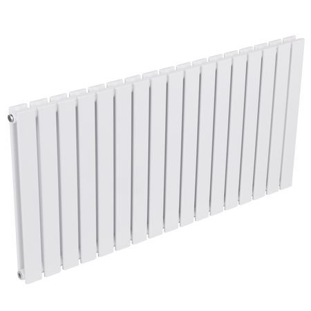 Sealey Baridi Horizontal Radiator Contemporary Double Flat Panel Design 600 x 1190mm – White Model No-DH352