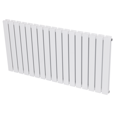 Sealey Baridi Horizontal Radiator Contemporary Double Flat Panel Design 600 x 1190mm – White Model No-DH352
