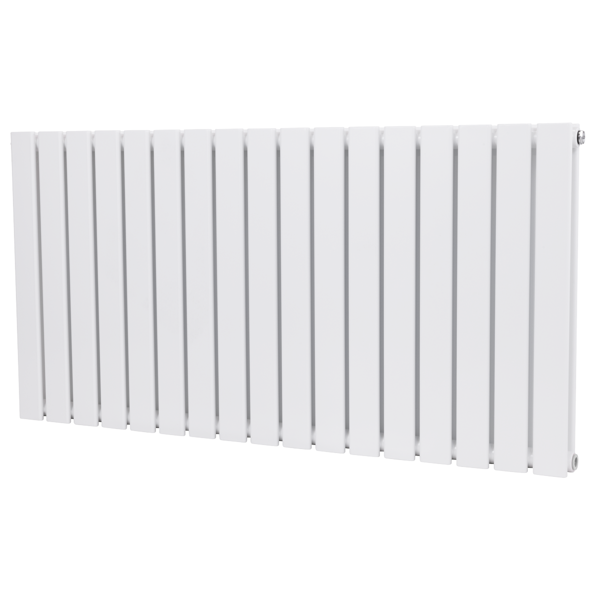 Sealey Baridi Horizontal Radiator Contemporary Double Flat Panel Design 600 x 1190mm – White Model No-DH352