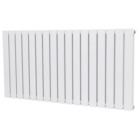 Sealey Baridi Horizontal Radiator Contemporary Double Flat Panel Design 600 x 1190mm – White Model No-DH352