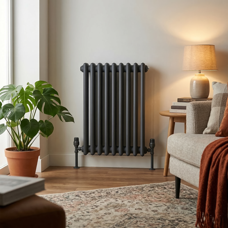 Sealey Baridi Horizontal Traditional 2 Column Radiator 600 x 427mm – Anthracite Model No-DH356