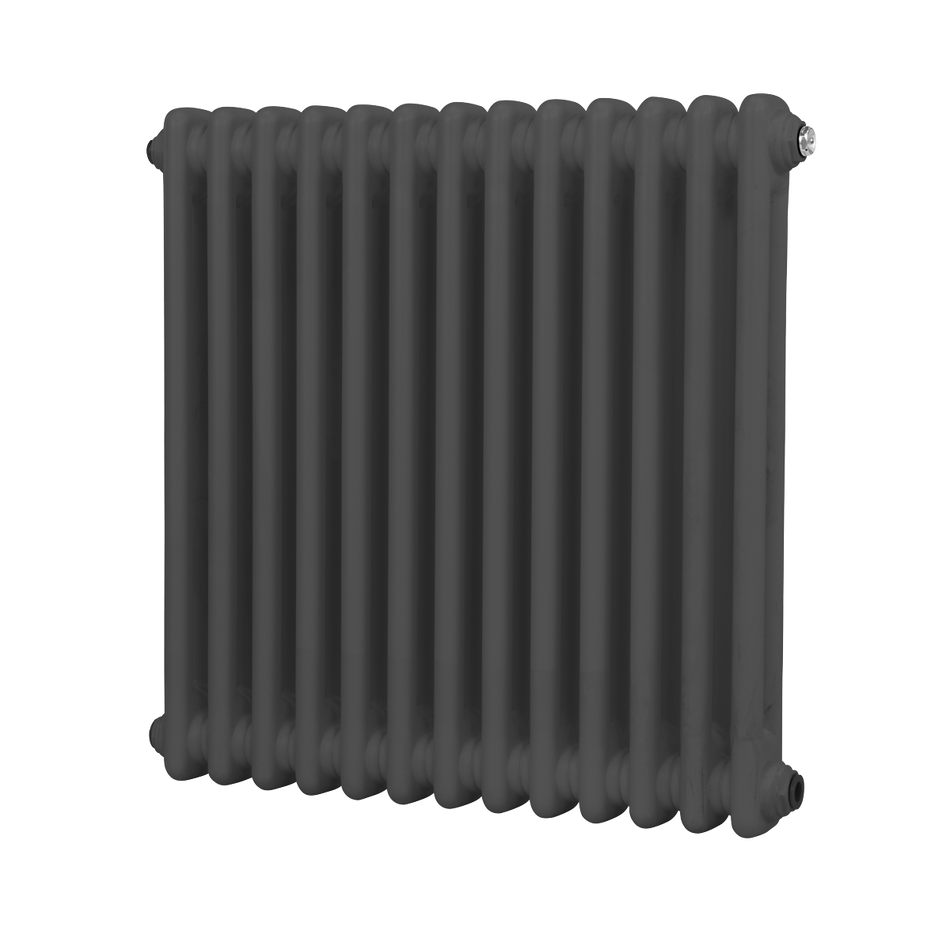 Sealey Baridi Horizontal Traditional 2 Column Radiator 600 x 607mm – Anthracite Model No-DH357