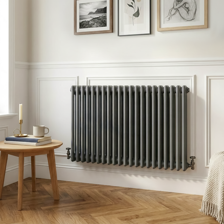Sealey Baridi Horizontal Traditional 2 Column Radiator 600 x 1012mm – Anthracite Model No-DH359
