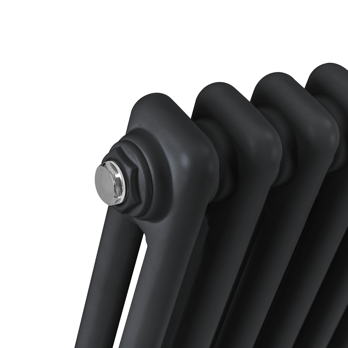 Sealey Baridi Horizontal Traditional 2 Column Radiator 600 x 607mm – Black Model No-DH362