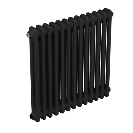 Sealey Baridi Horizontal Traditional 2 Column Radiator 600 x 607mm – Black Model No-DH362