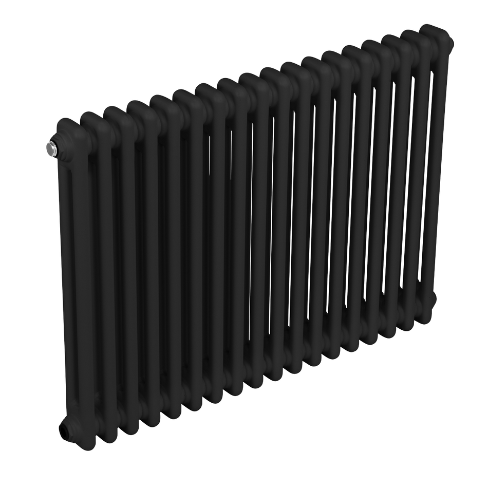 Sealey Baridi Horizontal Traditional 2 Column Radiator 600 x 832mm – Black Model No-DH363