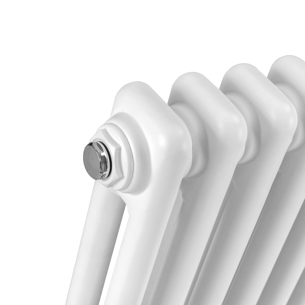 Sealey Baridi Horizontal Traditional 2 Column Radiator 600 x 607mm – White Model No-DH367