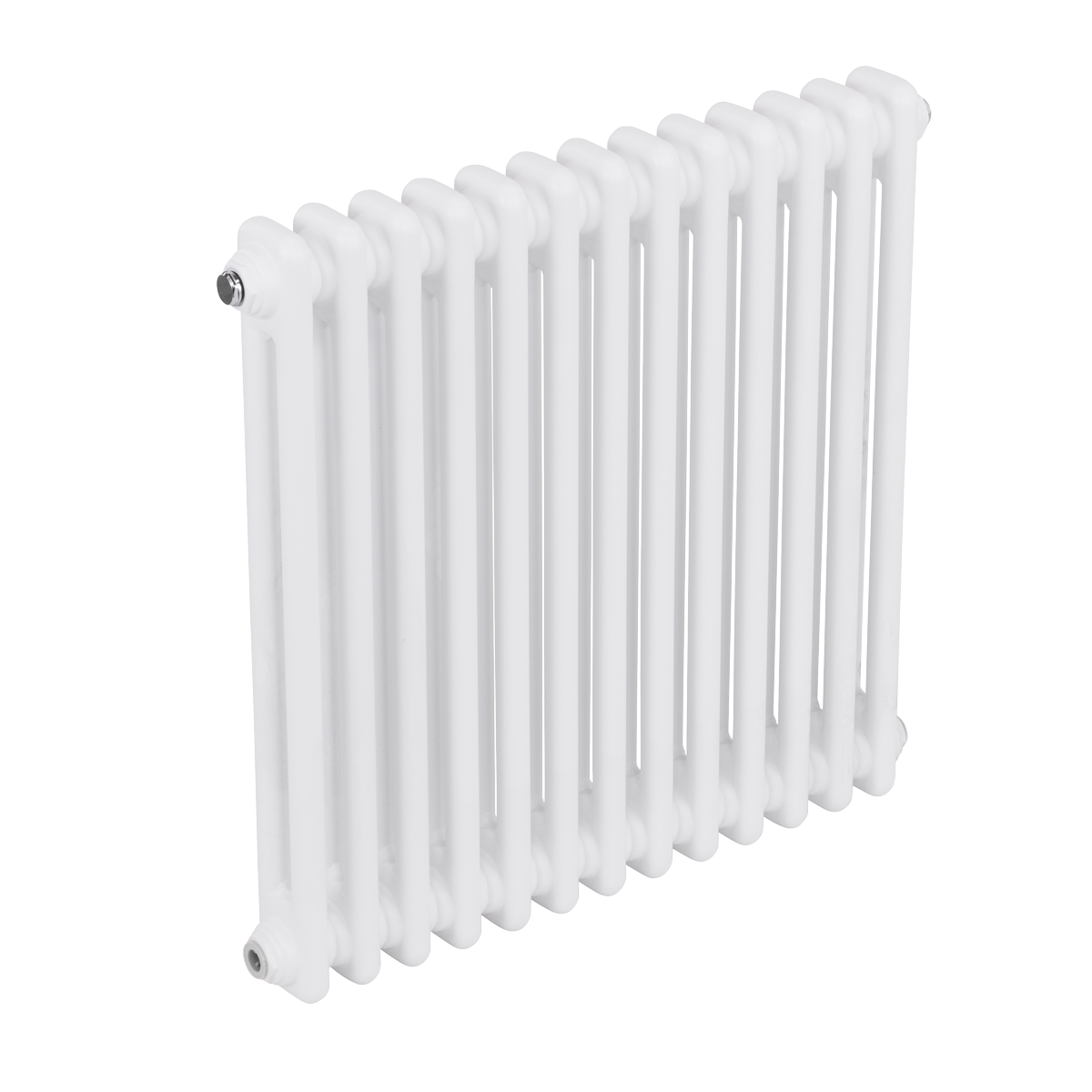 Sealey Baridi Horizontal Traditional 2 Column Radiator 600 x 607mm – White Model No-DH367