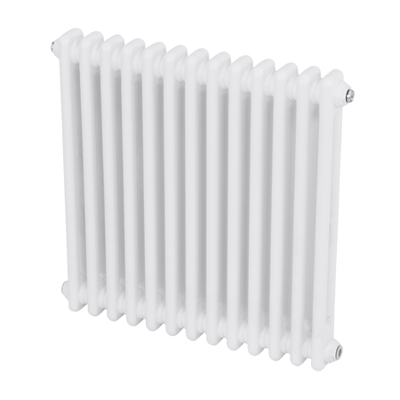 Sealey Baridi Horizontal Traditional 2 Column Radiator 600 x 607mm – White Model No-DH367